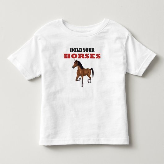 Funny hou je paarden vast kinder shirts (Voorkant)