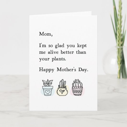 Funny, hou me op een beter Moederdag Kaart (Voorkant)