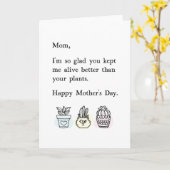 Funny, hou me op een beter Moederdag Kaart (Gele Bloem)