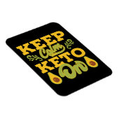Funny  Houd Kalm en Keto op Funny Quote Magneet (Rechterzijde)