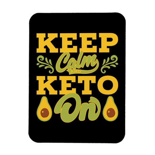 Funny  Houd Kalm en Keto op Funny Quote Magneet (Verticaal)