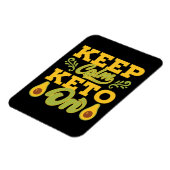 Funny  Houd Kalm en Keto op Funny Quote Magneet (Linkerzijde)
