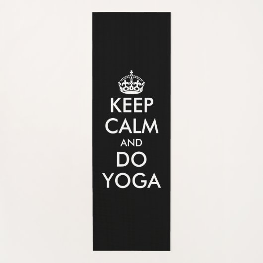 Funny houdt kalm en doet yoga zwarte yoga mat (Voorkant)