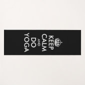 Funny houdt kalm en doet yoga zwarte yoga mat (Voorkant (horizontaal))