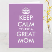 Funny houdt rustig Happy Moederdag groet Kaart (Gele Bloem)