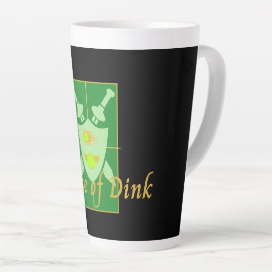 Funny House of Dink Pickleball Crest Latte Mok (Rechterhoek)