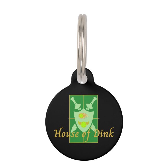 Funny House of Dink Pickleball Crest Personalized Huisdierpenning (Voorkant)
