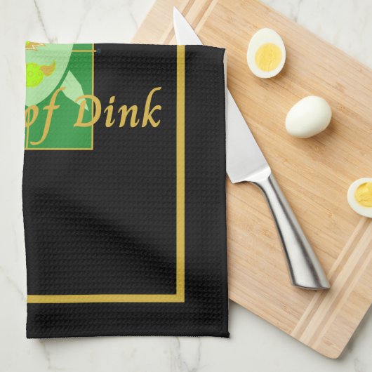 Funny House of Dink Pickleball Crest Theedoek (Quarter Fold)