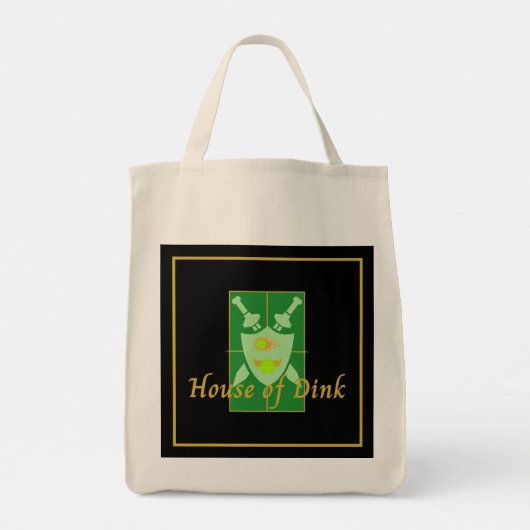 Funny House of Dink Pickleball Crest Tote Bag (Achterkant)