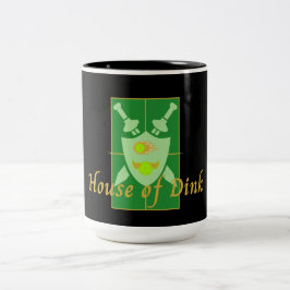 Funny House of Dink Pickleball Crest Tweekleurige Koffiemok