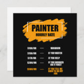 Funny House Painting Hourly Rate Kaart (Voorkant / Achterkant)