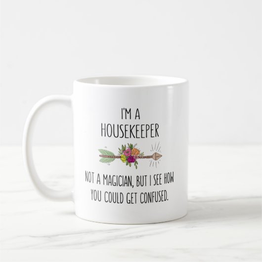 Funny Housekeeper House Cleaner Gift Idee Koffiemok (Links)