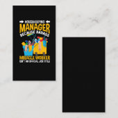 Funny Housekeeper Manager banenhuis Reinigingscita Visitekaartje (Voorkant / Achterkant)