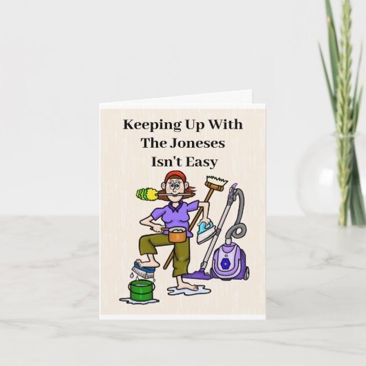 Funny Housekeepers Day Wenskaart Kaart (Voorkant)