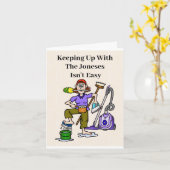 Funny Housekeepers Day Wenskaart Kaart (Gele Bloem)