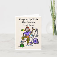 Funny Housekeepers Day Wenskaart