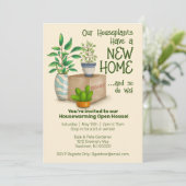 Funny Houseplants Huisverwarmende Uitnodiging (Staand voorkant)