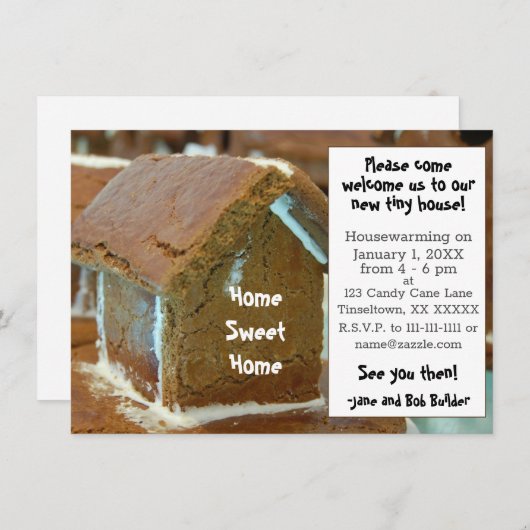 Funny Housewarming New Home Uitnodiging (Voorkant / Achterkant)