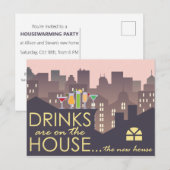 Funny Housewarming Party design Briefkaart (Voorkant / Achterkant)