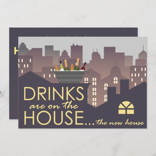 Funny Housewarming Party design Kaart (Voorkant / Achterkant)