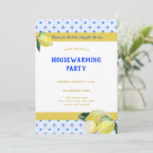 Funny Housewarming Tea Party Boho Lemons Humoureuz Kaart (Staand voorkant)