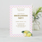 Funny Housewarming Tea Party Boho Lemons Rainbow Kaart (Staand voorkant)