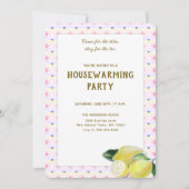 Funny Housewarming Tea Party Boho Lemons Rainbow Kaart (Voorkant)