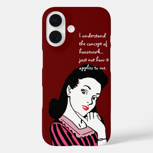 Funny Housework Concept Case-Mate iPhone Case (Achterkant)
