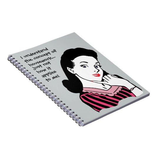 Funny Housework Concept Notitieboek (Rechterzijde)