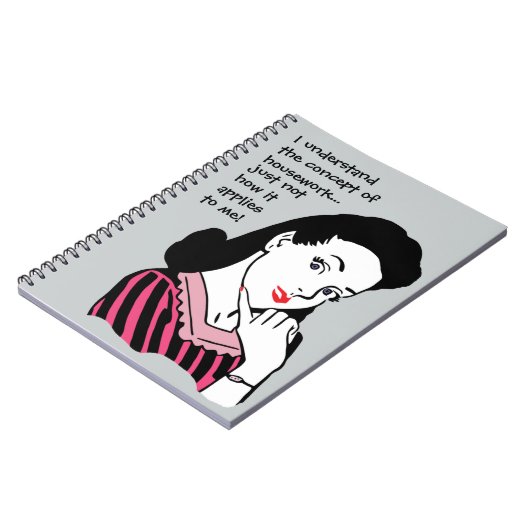Funny Housework Concept Notitieboek (Linkerzijde)