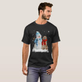 Funny Hovawart Dog Christmas Snowman Christmas Paj T-shirt (Voorkant volledig)