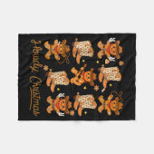 Funny Howdy Christmas Gingerbread Cowboy Rodeo Wes Fleece Deken (Voorkant (Horizontaal))