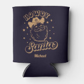 Funny Howdy Santa Cowboy Texas Kerstmis Blikjeskoeler (Voorkant)