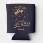 Funny Howdy Santa Cowboy Texas Kerstmis Blikjeskoeler (Achterkant)