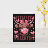 Funny Howdy Valentine Highland Cow Valentine’s Day Kaart (Gele Bloem)