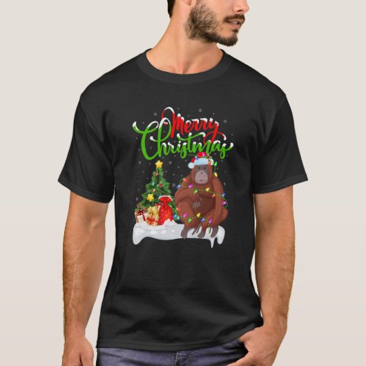 Funny Howler Dierenvriend Xmas Lighting Howler Chr T-shirt (Voorkant)