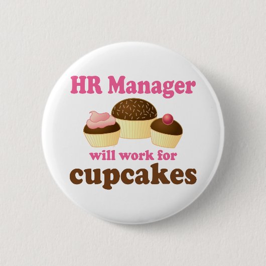 Funny HR Manager Ronde Button 5,7 Cm (Voorkant)