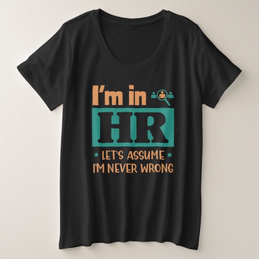 Funny HR Officer Gift | Personeelswerkerscode Grote Maat T-shirt (Design voorkant)