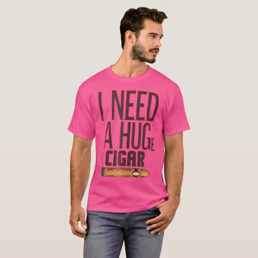 Funny Huge Cigar Lover Women And Men Cigar Smoker T-shirt (Voorkant volledig)