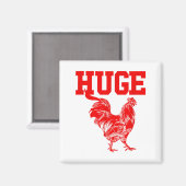 Funny Huge Mens Rooster Graphic  Magneet (Voorkant / Achterkant)