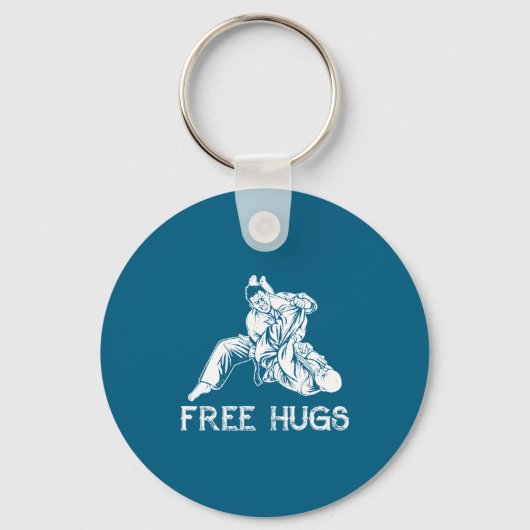 Funny Hugs Brazilian Jiu Jitsu Mma Bjj Sleutelhanger (Voorkant)
