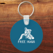Funny Hugs Brazilian Jiu Jitsu Mma Bjj Sleutelhanger (Voorkant)