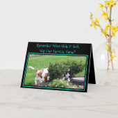 Funny "Huid & Seek" Birthday Card met Bassets Kaart (Gele Bloem)