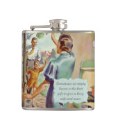 Funny  Huisvrouw Art en Citaat Heupfles (Voorkant)