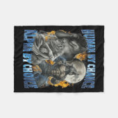 Funny Human By Chance Alpha By Choice Wolf Matchin Fleece Deken (Voorkant (Horizontaal))