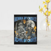 Funny Human By Chance Alpha By Choice Wolf Matchin Kaart (Gele Bloem)