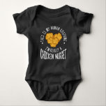 Funny Human Costume Chicken Nugget Romper<br><div class="desc">Dit ontwerp zegt: "Dit is mijn menselijke kostuum. Ik ben echt een kipnugget." Halloween Gifts voor kleine kinderen en voor volwassenen. Vergeet mama, papa, opa, oma, grote kinderen, nichtjes en neefjes niet. Dit coole grafische ontwerp maakt een geweldig geschenk voor bijvoorbeeld kerstmis, halloween, een verjaardag, een verjaardag, een verjaardag, of...</div>