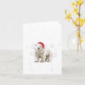 Funny Human Costume Lar Bear Christmas Lights Sant Kaart (Gele Bloem)