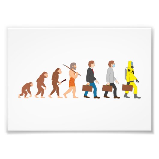 Funny Human Evolution Foto Afdruk (Voorkant)