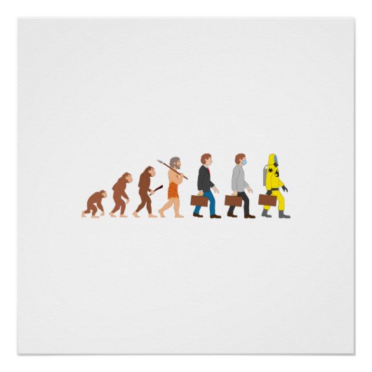Funny Human Evolution Perfect Poster (Voorkant)